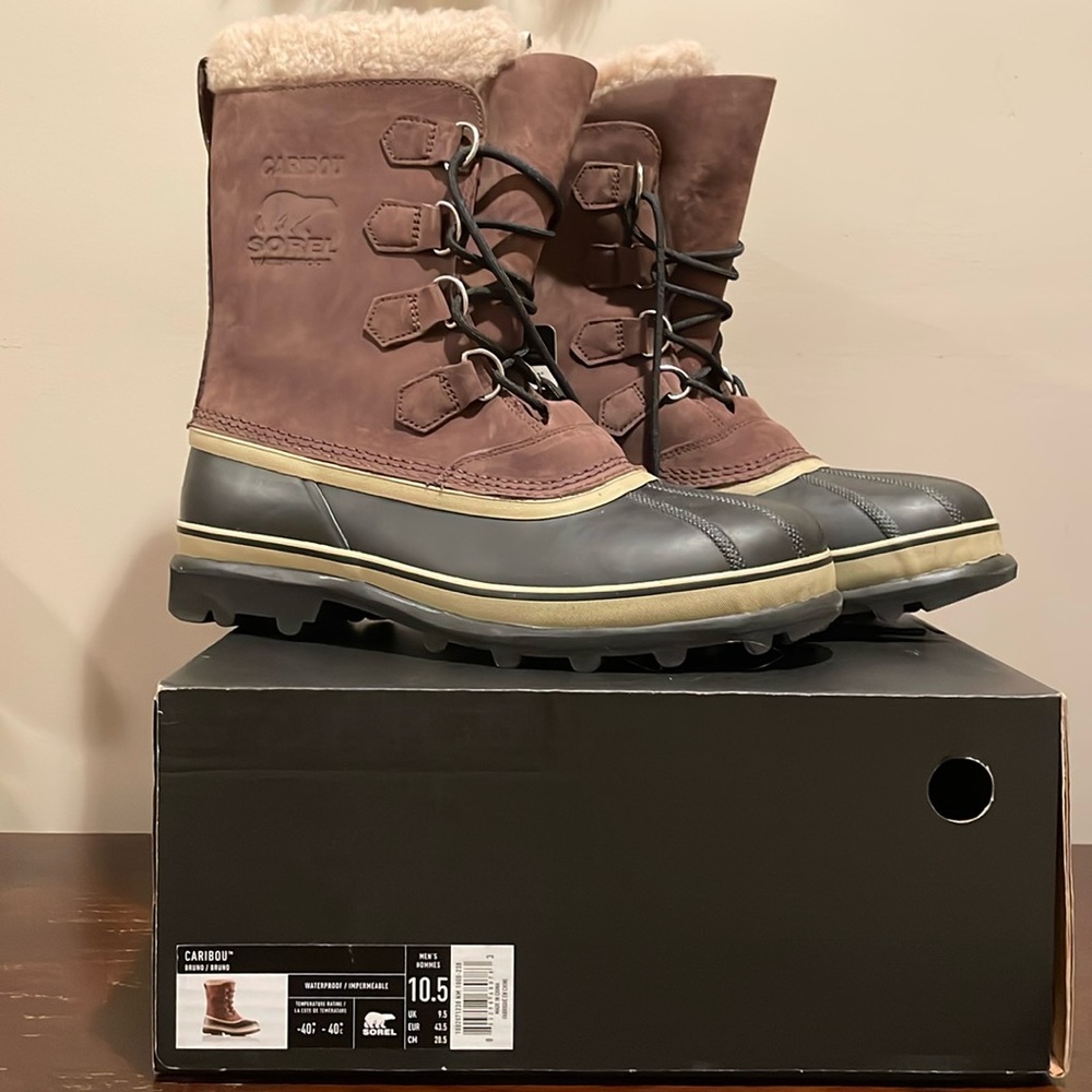 Sorel Men’s Caribou Bruno (dark brown) - Size 10.5